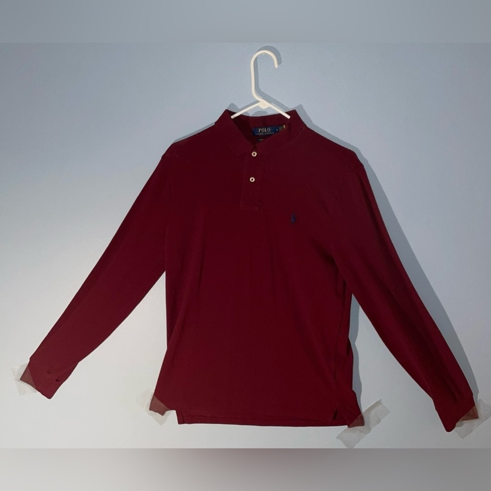 Men’s Polo by Ralph Lauren Fleece Rugby Shirt Long Sleeve Polo